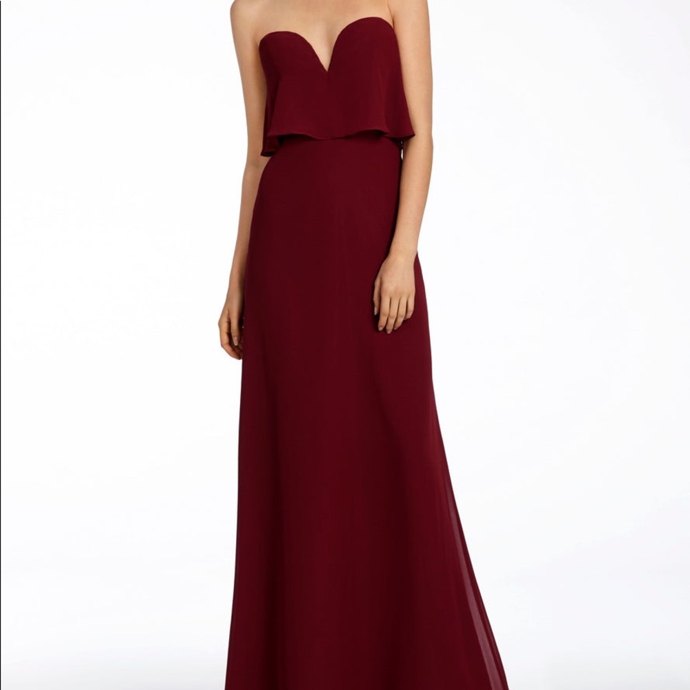 Hayley Paige 5708 Chiffon Strapless Sweetheart Gown